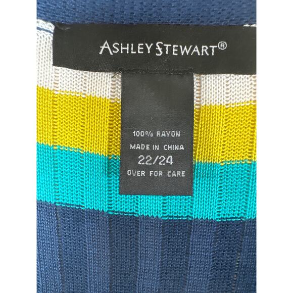 Ashley Stewart Boho Festival Open Front Long Cardigan Retro Sweater Size 22/24 - Picture 5 of 7